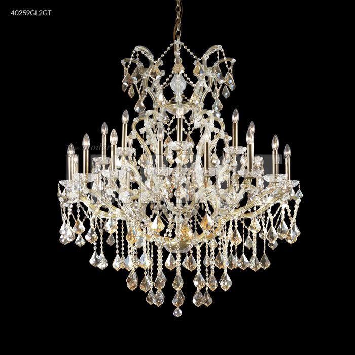 James R. Moder 40259GL2GT 24 Light Chandelier, Gold Lustre
