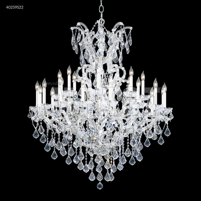 James R. Moder 40259S22 24 Light Chandelier, Silver