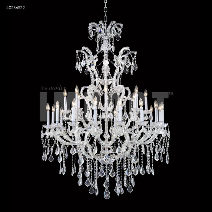 James R. Moder 40266S22 24 Light Chandelier, Silver
