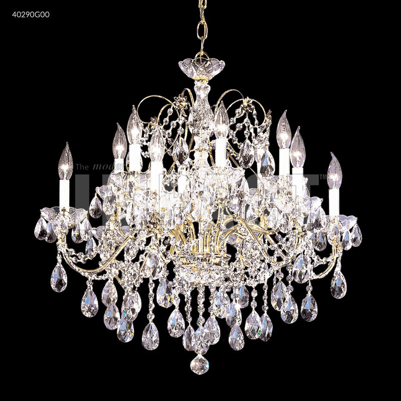James R. Moder 40290G00 12 Light Chandelier, Gold