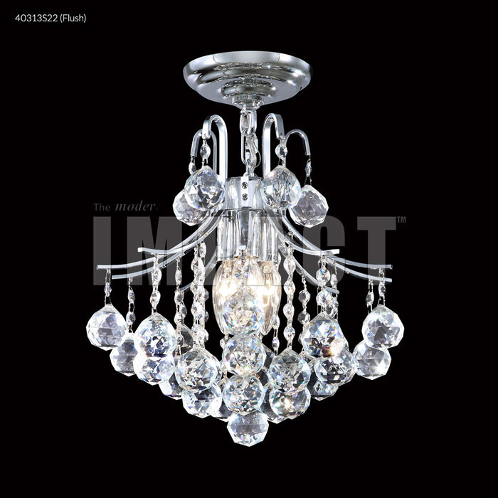 James R. Moder 40313S22 Three Light Dual Mount, Silver