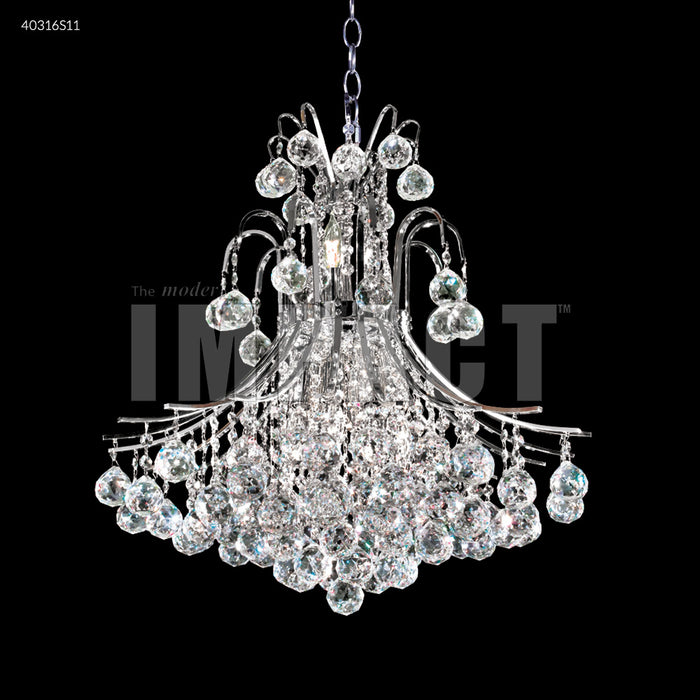 James R. Moder 40316S11 11 Light Chandelier, Silver