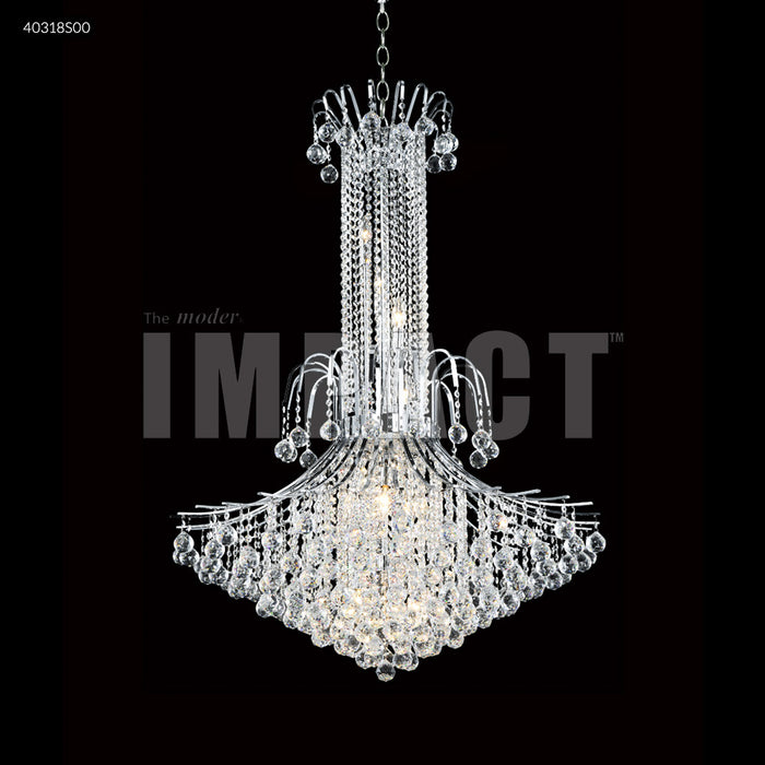 James R. Moder 40318S00 14 Light Chandelier, Silver