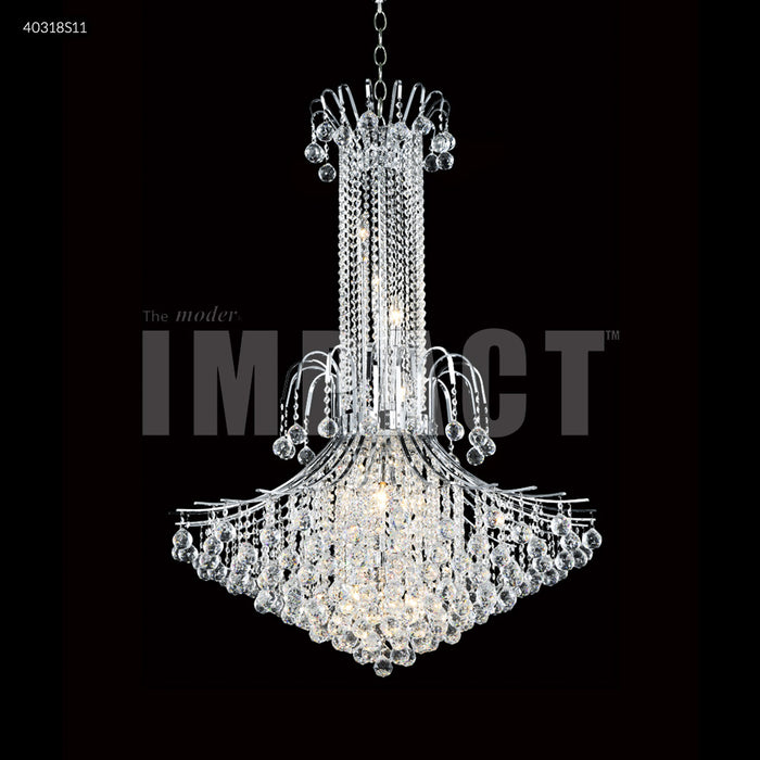 James R. Moder 40318S11 14 Light Chandelier, Silver