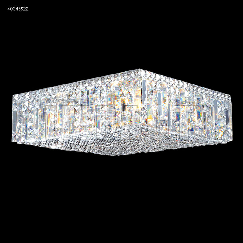 James R. Moder 40345S22 12 Light Flush Mount, Silver