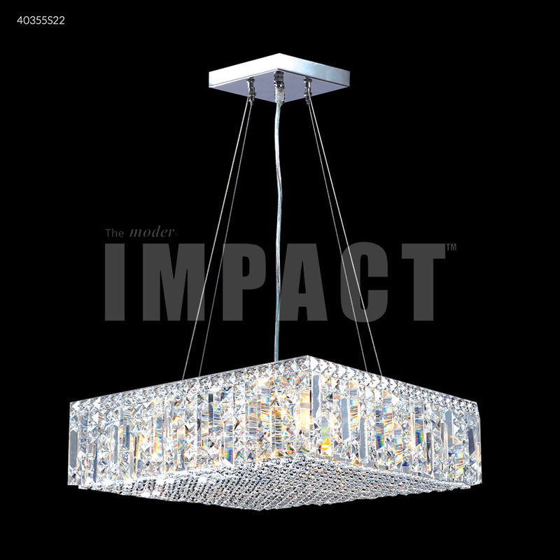 James R. Moder 40355S22 12 Light Chandelier, Silver
