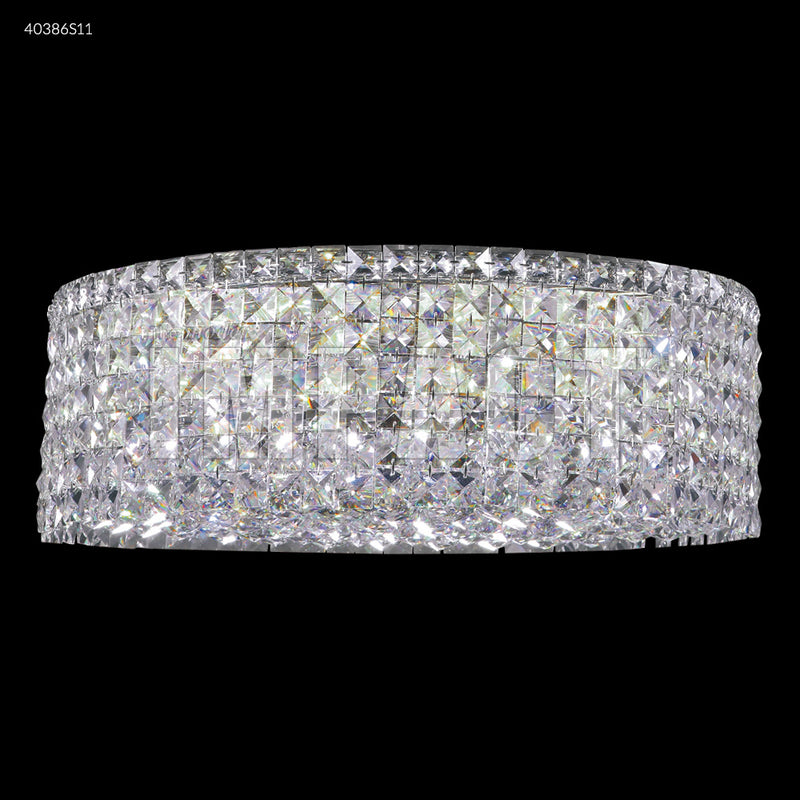 James R. Moder 40386S11 12 Light Flush Mount, Silver