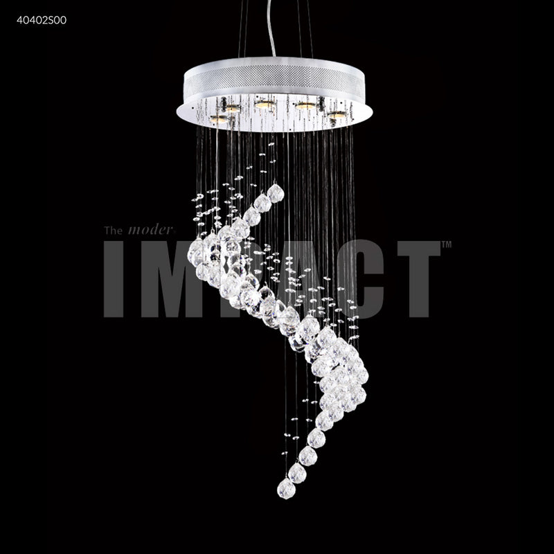 James R. Moder 40402S00 Five Light Chandelier, Silver