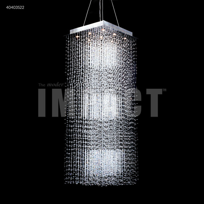 James R. Moder 40403S22 Nine Light Chandelier, Silver