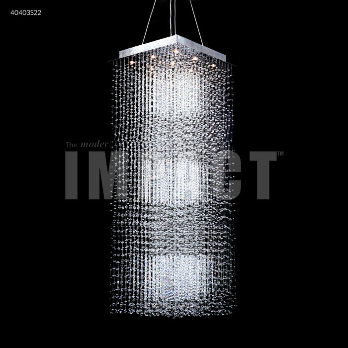 James R. Moder 40403S22 Nine Light Chandelier, Silver