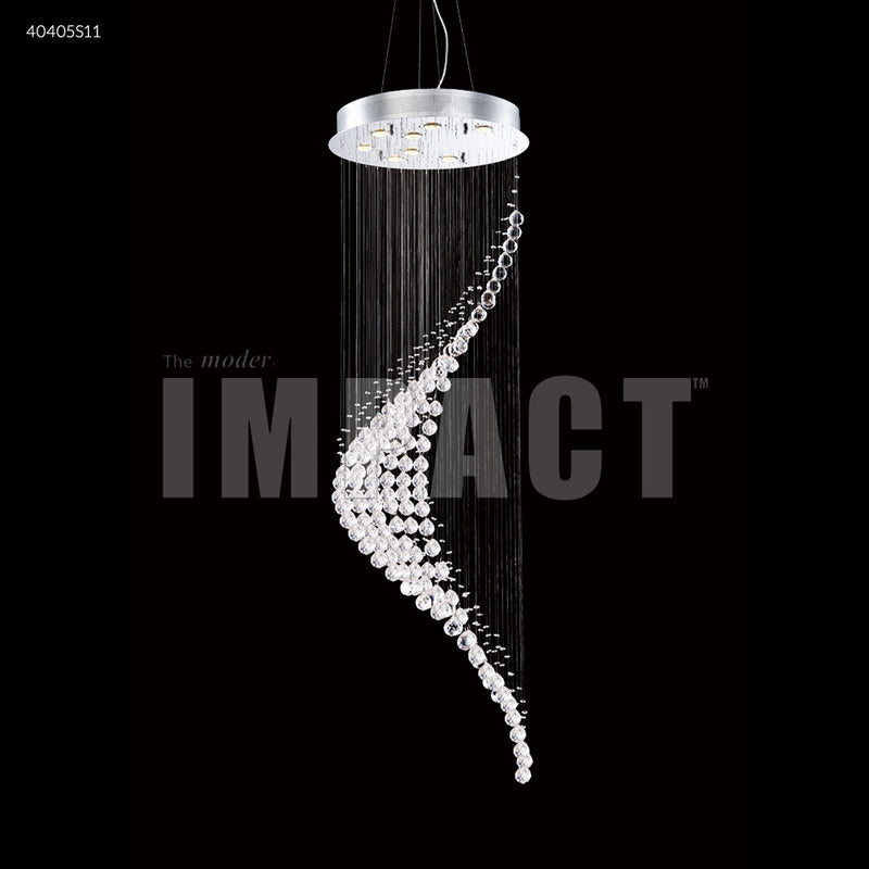 James R. Moder 40405S11 Eight Light Chandelier, Silver