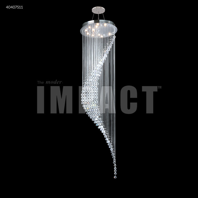 James R. Moder 40407S11 11 Light Chandelier, Silver