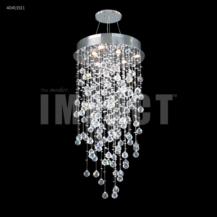 James R. Moder 40411S11 Six Light Chandelier, Silver