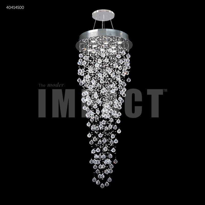 James R. Moder 40414S00 Eight Light Chandelier, Silver
