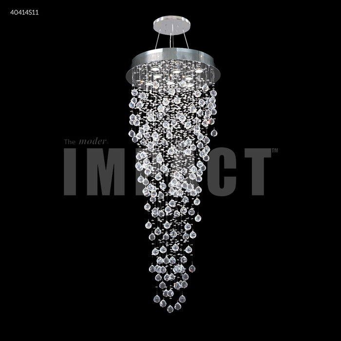 James R. Moder 40414S11 Eight Light Chandelier, Silver
