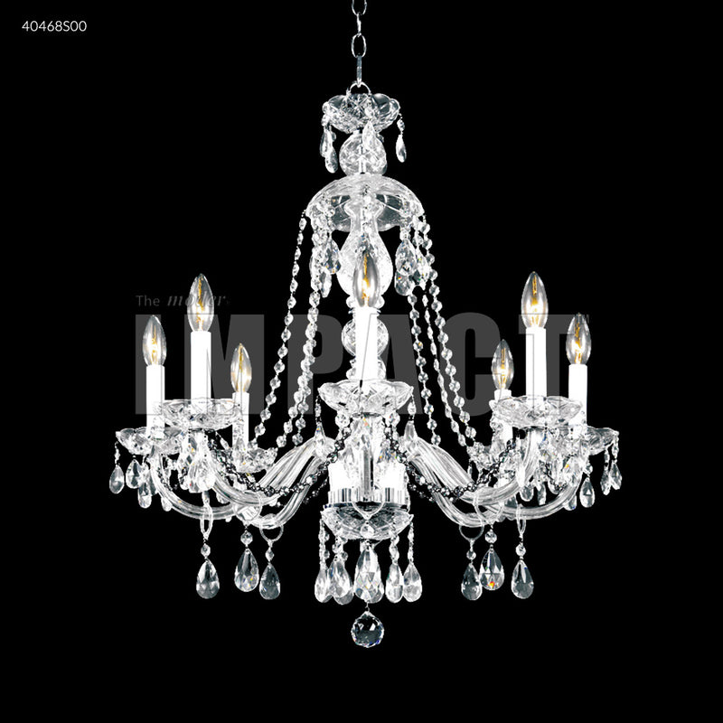 James R. Moder 40468S00 Eight Light Chandelier, Silver