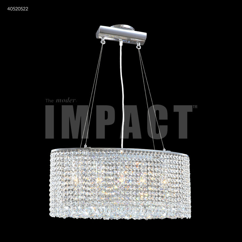 James R. Moder 40520s22 Five Light Chandelier, Silver