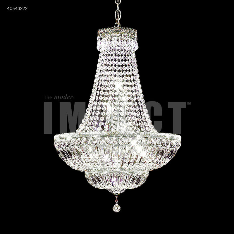 James R. Moder 40543S22 Nine Light Chandelier, Silver