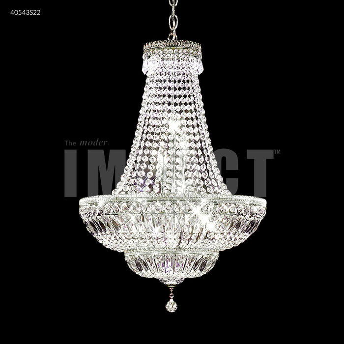 James R. Moder 40543S22 Nine Light Chandelier, Silver