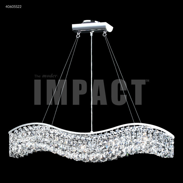 James R. Moder 40605S22 Five Light Chandelier, Silver