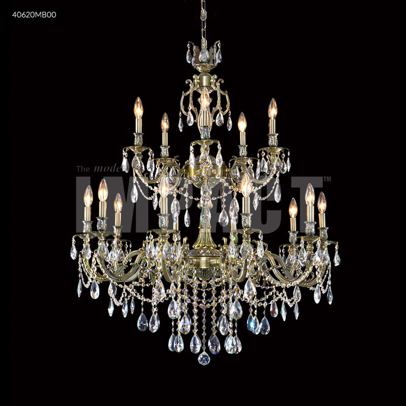 James R. Moder 40620MB00 15 Light Chandelier, Monaco Bronze