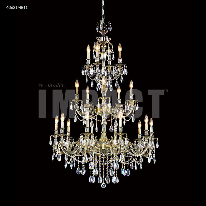 James R. Moder 40621MB11 20 Light Chandelier, Monaco Bronze