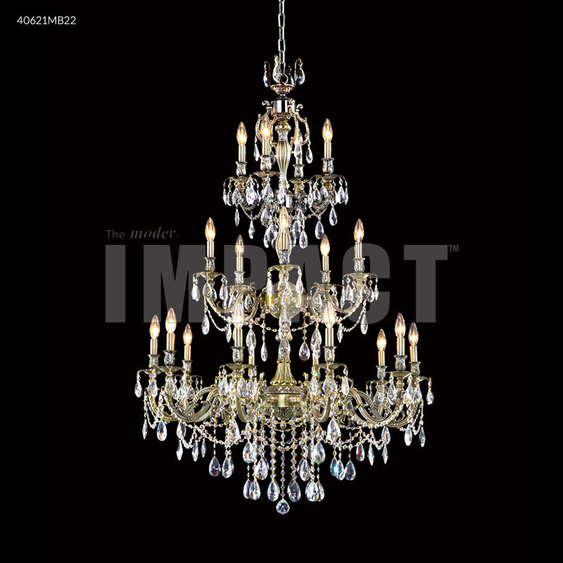 James R. Moder 40621MB22 20 Light Chandelier, Monaco Bronze