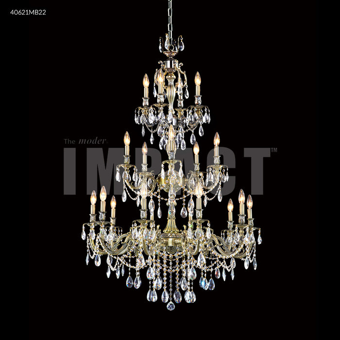 James R. Moder 40621MB22 20 Light Chandelier, Monaco Bronze