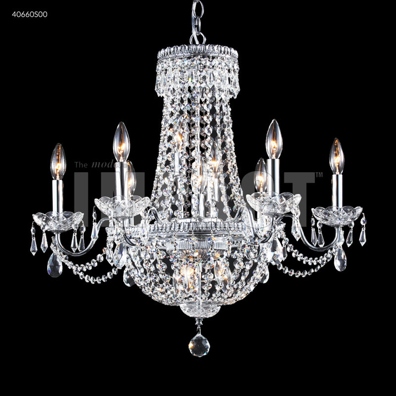 James R. Moder 40660S00 12 Light Chandelier, Silver