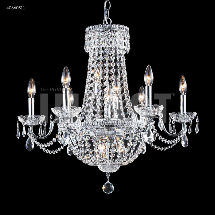 James R. Moder 40660S11 12 Light Chandelier, Silver