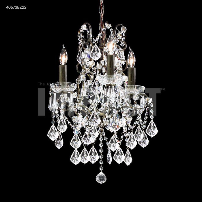 James R. Moder 40673BZ22 Three Light Chandelier, Bronze
