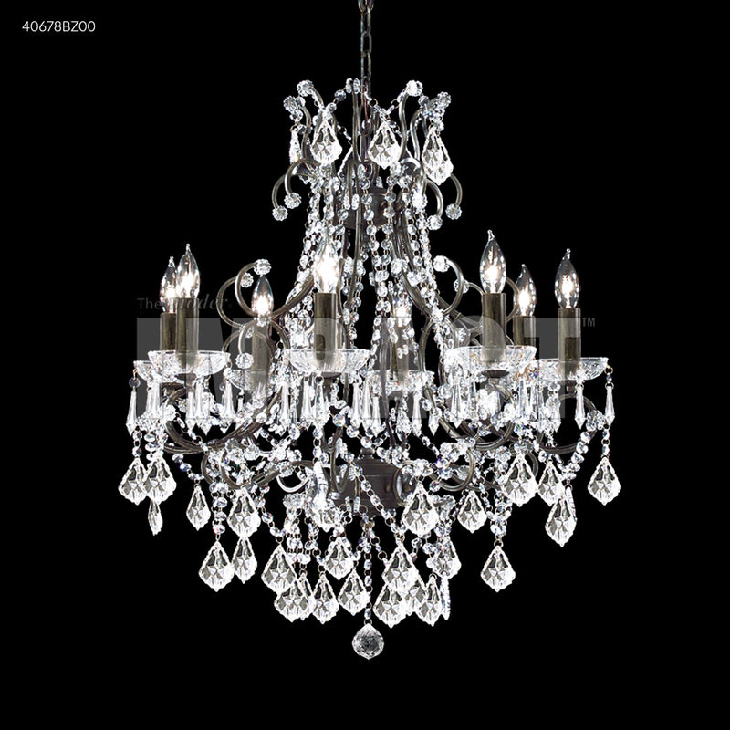 James R. Moder 40678BZ00 Eight Light Chandelier, Bronze