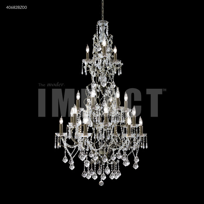James R. Moder 40682BZ00 21 Light Chandelier, Bronze