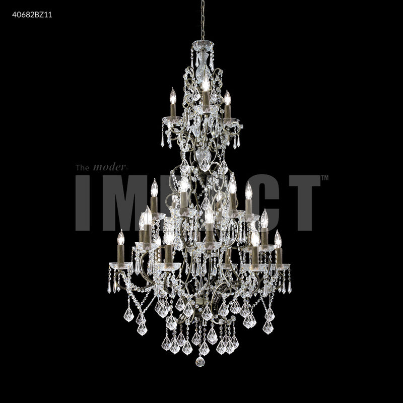 James R. Moder 40682BZ11 21 Light Chandelier, Bronze