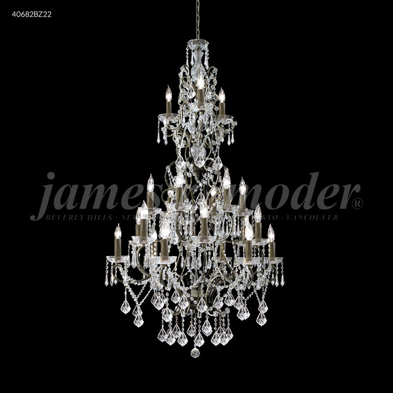 James R. Moder 40682BZ22 21 Light Chandelier, Bronze