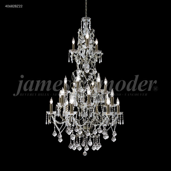 James R. Moder 40682BZ22 21 Light Chandelier, Bronze
