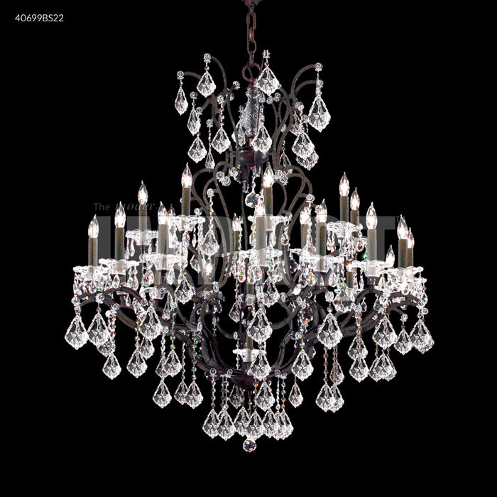 James R. Moder 40699BS22 24 Light Chandelier, Burnt Sienna