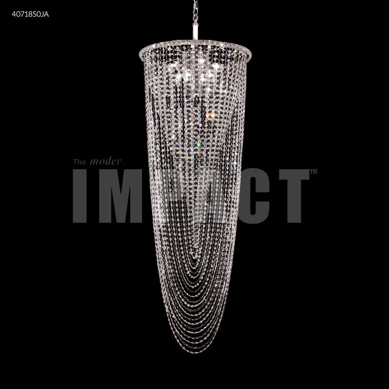 James R. Moder 40718S0JA Eight Light Chandelier, Silver