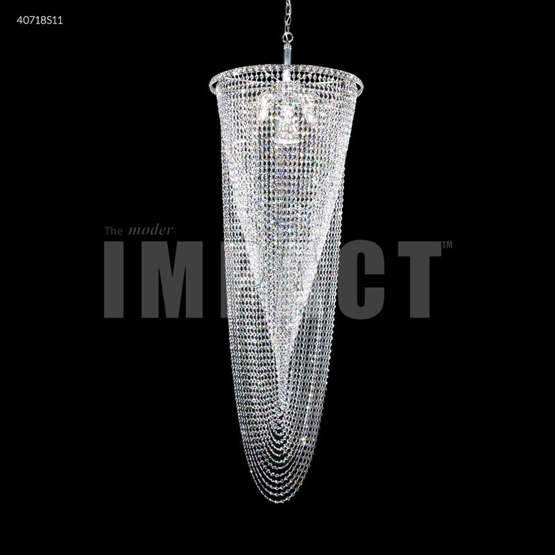 James R. Moder 40718S11 Eight Light Chandelier, Silver