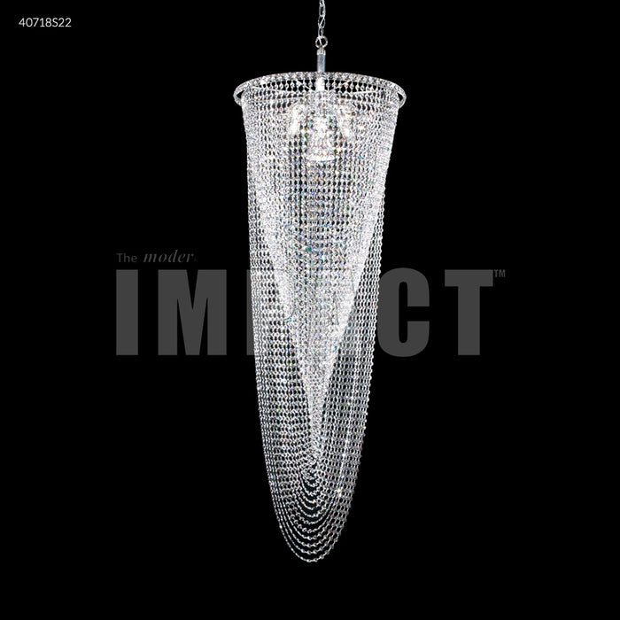 James R. Moder 40718S22 Eight Light Chandelier, Silver