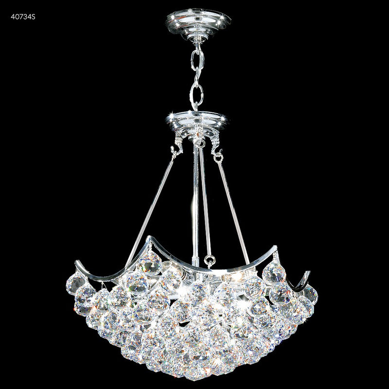 James R. Moder 40734S11 Six Light Chandelier, Silver