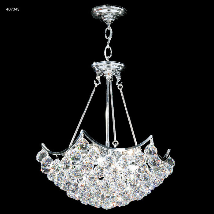 James R. Moder 40734S22 Six Light Chandelier, Silver