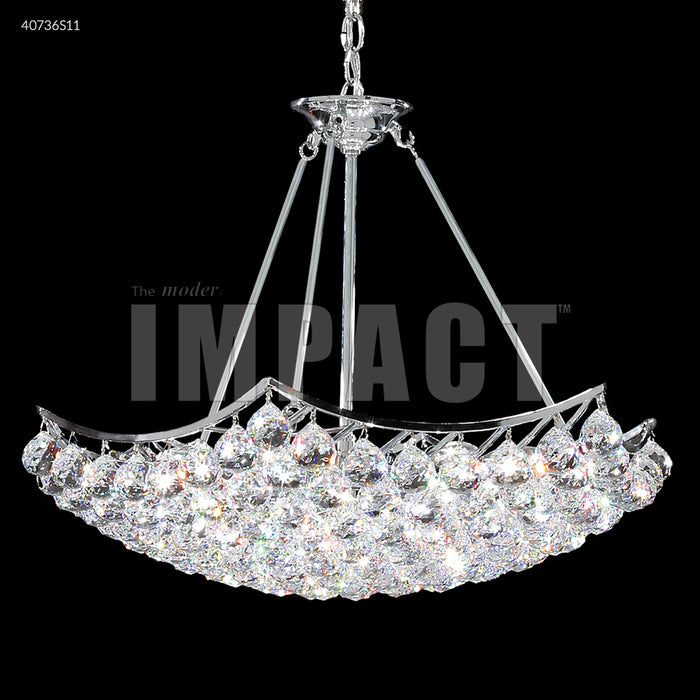 James R. Moder 40736S11 Nine Light Chandelier, Silver