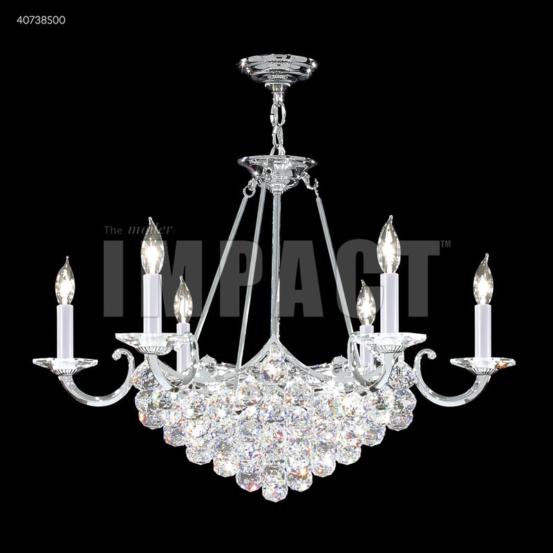 James R. Moder 40738S00 12 Light Chandelier, Silver