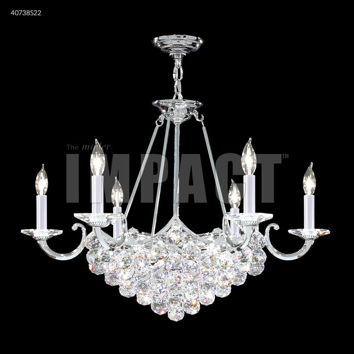 James R. Moder 40738S22 12 Light Chandelier, Silver