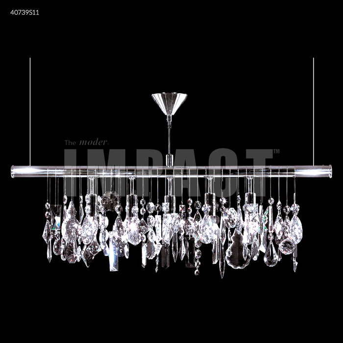 James R. Moder 40739S11 Five Light Chandelier, Silver