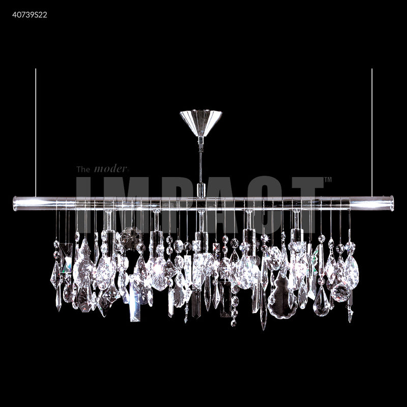 James R. Moder 40739S22 Five Light Chandelier, Silver