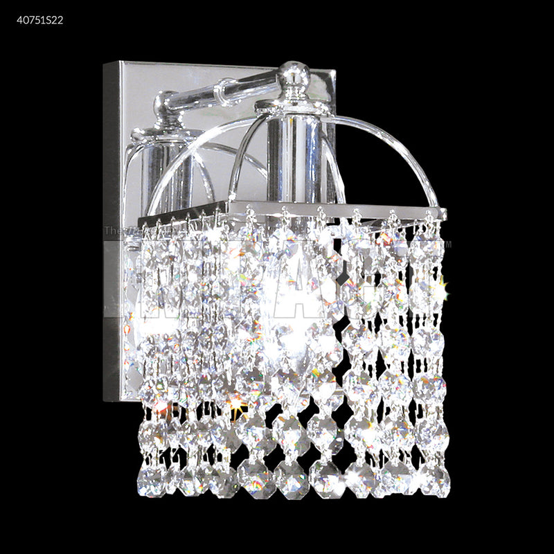 James R. Moder 40751S22 One Light Wall Sconce, Silver