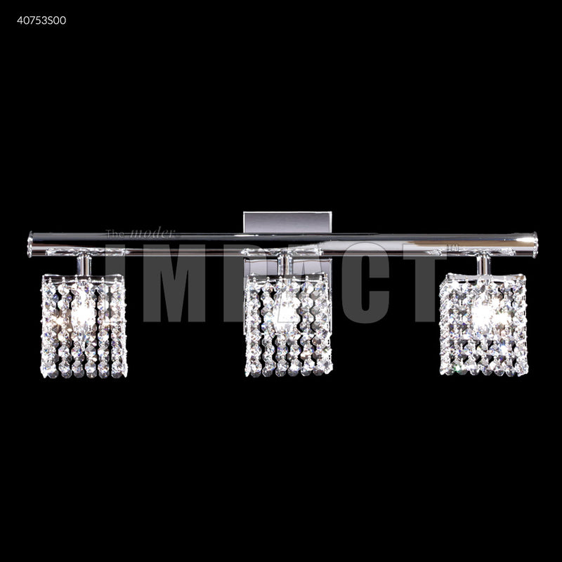 James R. Moder 40753S00 Three Light Vanity, Silver