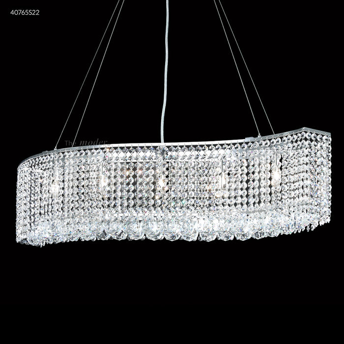 James R. Moder 40765S22 Five Light Chandelier, Silver